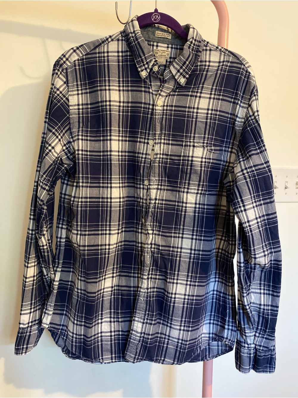 JCrew Indian Madras 100% Cotton Men’s Button Down
